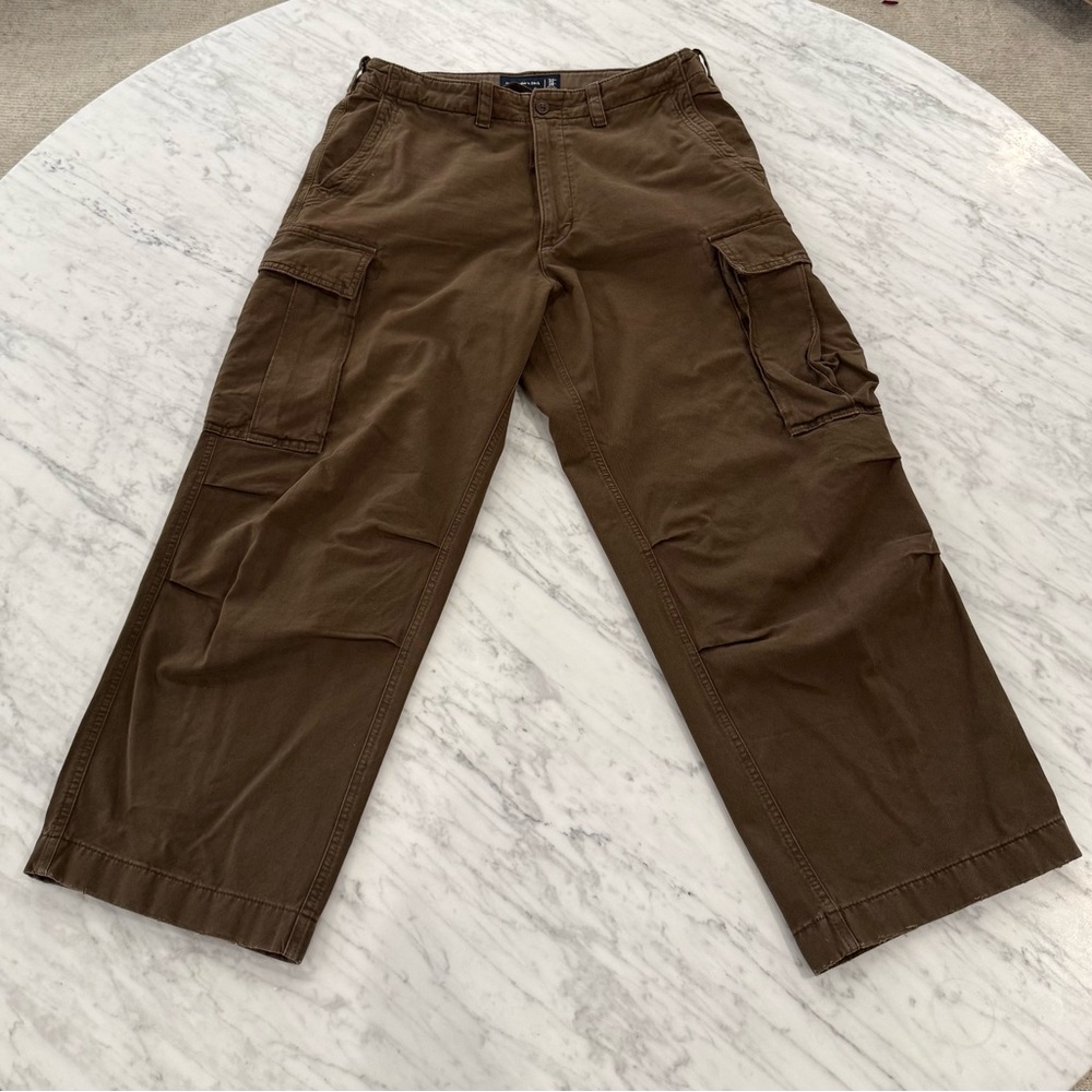 Abercrombie & Fitch Men's Cargo Pants brown 32 x 28